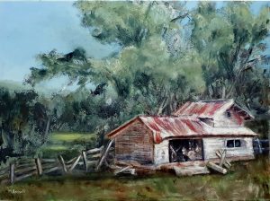 Painting of a shed in northern NSW